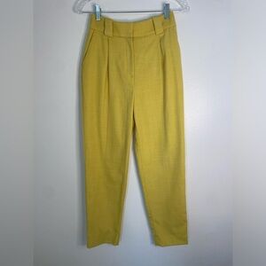 H&M Dress Tapered Straight Yellow Pants Size 2 pockets